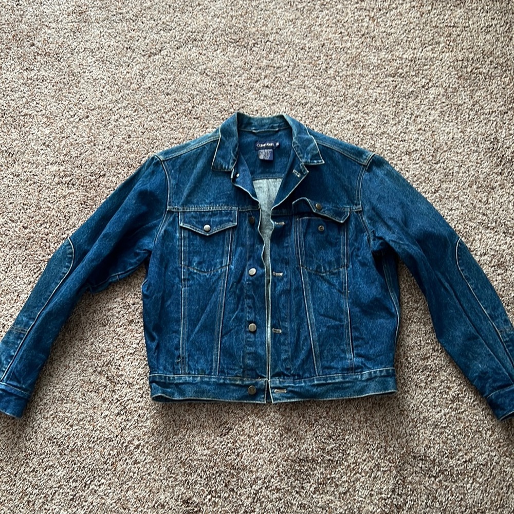 Calvin Klein jean jacket, size XL, worn, runs small